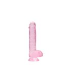 6" / 15 cm Realistic Dildo With Balls - Pink