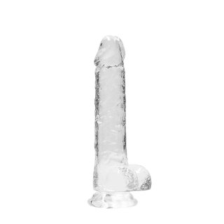 Realistic Dildo With Balls - Transparent 20 cm