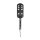 Slotted Leather Paddle - Black
