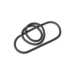 Silicone 9" Slim  Wrap Ring  - Black