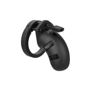 Model 20 - Chastity - 3.5"" - Silicone Cock Cage - Black