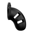 Model 20 - Chastity - 3.5"" - Silicone Cock Cage - Black