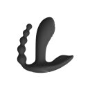 Kata Pulse Wave & Vibrating Double Penetration Vibrator Black