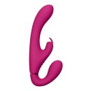 Suki Vibrating Strapless Strap-on Rabbit Pink