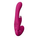 Suki Vibrating Strapless Strap-on Rabbit Pink