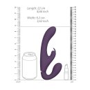 Suki Vibrating Strapless Strap-on Rabbit Purple