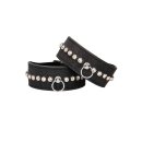 Diamond Studded Wrist Cuffs  - Black