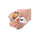 Booty Sparks Gemstones Tiger Eye Heart Medium Anal Plug 3,4 cm