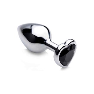 Booty Sparks Black Heart Gem Anal Plug - Medium 3,4 cm