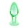 Booty Sparks Glow-In-The-Dark Glass Anal Plug - Large 3,5 cm
