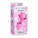 Glass Large Anal Plug - Pink Rose