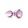 Glass Large Anal Plug - Pink Rose
