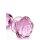 Glass Large Anal Plug - Pink Rose