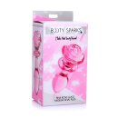 Booty Sparks Glass Medium Anal Plug - Pink Rose 3,3 cm