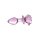 Booty Sparks Glass Medium Anal Plug - Pink Rose 3,3 cm
