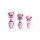 Booty Sparks Glass Medium Anal Plug - Pink Rose 3,3 cm
