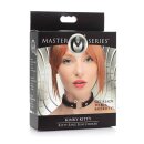 Master Series Kinky Kitty Ring Slim Choker - PU leather -...