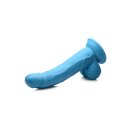 POP Dildo with Balls - Blue 19cm