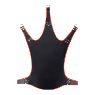 Leather Sling with Red Piping - 5 Points - Black