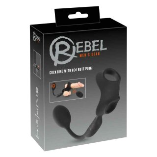 REBEL Cock ring with RC butt p