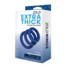 Zolo Extra Thick Silicone Cock Ring 3Pk