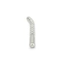 Solid Penis Plug Beaded Curved 10 mm