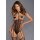 Fishnet & Lace Teddy Bodystocking Black One Size - Queen Size