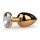 Metal Butt Plug No. 1 Gold/Clear 2,7 cm