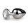 Metal Butt Plug No. 1 Silver/Clear 2,7 cm