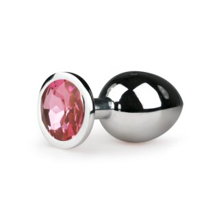 Metal Butt Plug No. 2 Silver/Pink 3,2 cm