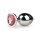 Metal Butt Plug No. 2 Silver/Pink 3,2 cm