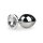 Metal Butt Plug No. 2 Silver/Clear 3,2 cm