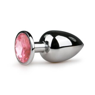 Metal Butt Plug No. 6 Silver/Pink 3,8 cm