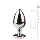 Metal Butt Plug No. 6 Silver/Pink 3,8 cm