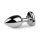 Metal Butt Plug No. 2 Silver/Clear 2,6 cm