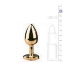 Metal Butt Plug No. 3  Gold/Pink 2,6 cm