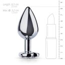 Metal Butt Plug No. 7 Silver/Clear