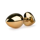 Metal Butt Plug No. 7 Gold/Pink 3,2 cm