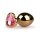 Metal Butt Plug No. 7 Gold/Pink 3,2 cm