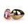 Metal Butt Plug No. 8 Gold/Pink 3,8 cm