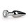 Metal Butt Plug No. 9 Silver/Clear 2,8 cm