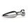 Metal Butt Plug No. 9 Silver/Clear 2,8 cm