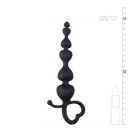 Black Anal Beads Heart Handle
