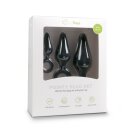 Black Buttplugs With Pull Ring Set