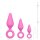 Pink Buttplugs With Pull Ring Set