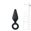 Black Buttplugs With Pull Ring Small