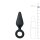 Black Buttplugs With Pull Ring Small