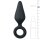 Black Buttplug With Pull Ring Medium 3,5 cm