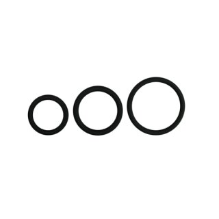 Three Size Cockring Set Black