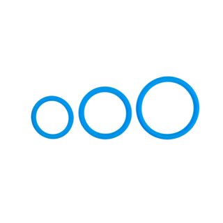 Three Size Cock Ring Set Blue